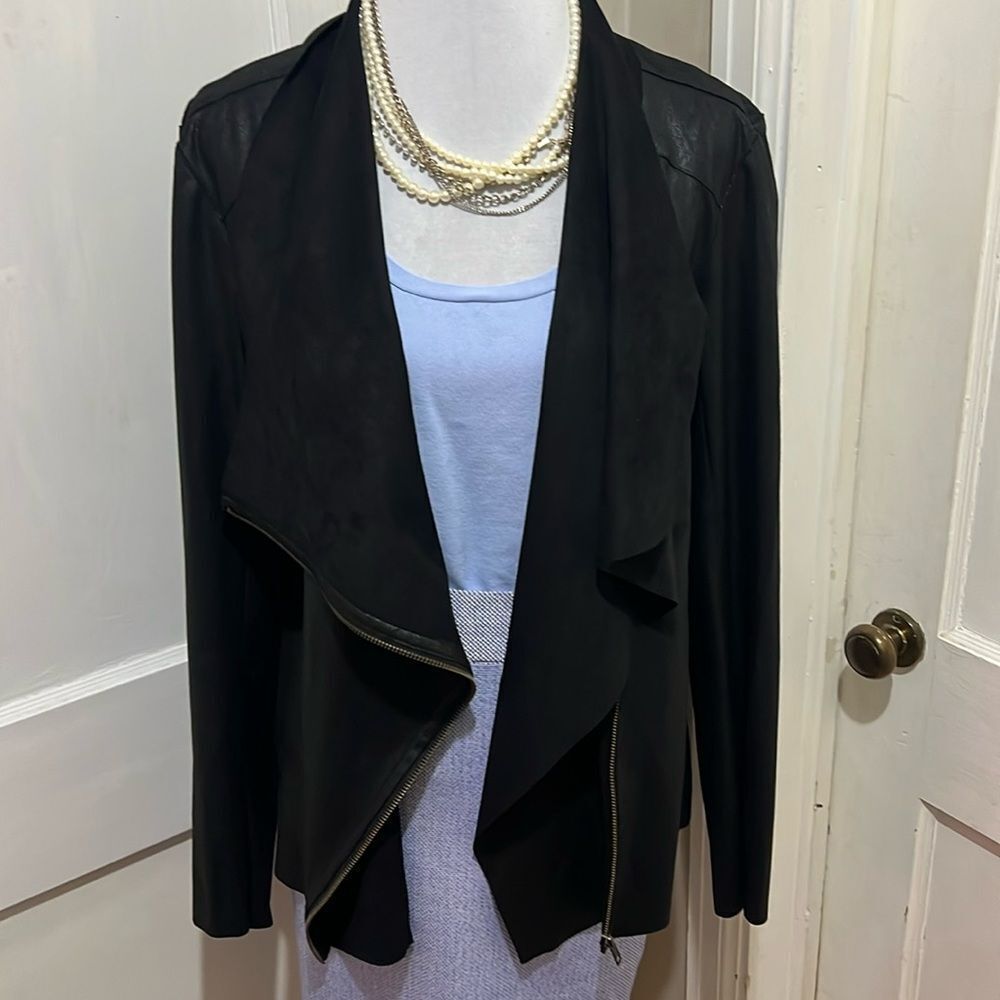 Beautiful Butter Soft Mote Black Moto Motorcycle Jacket Women's XXL